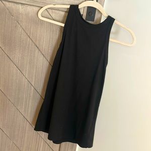 Ribbed high neck  tank